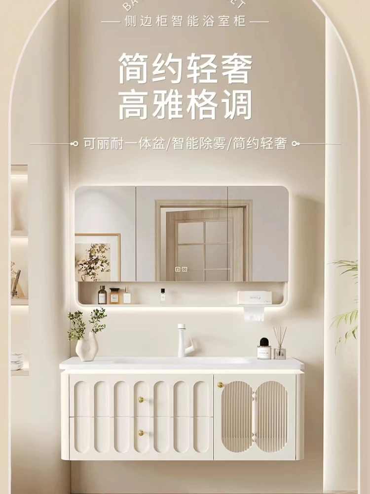 American light luxury ceramic integrated basin bathroom cabinet oak washbasin cabinet combined bathroom intelligent washbasin
American light luxury ceramic integrated basin bathroom cabinet oak washbasin cabinet combined bathroom intelligent washbasin