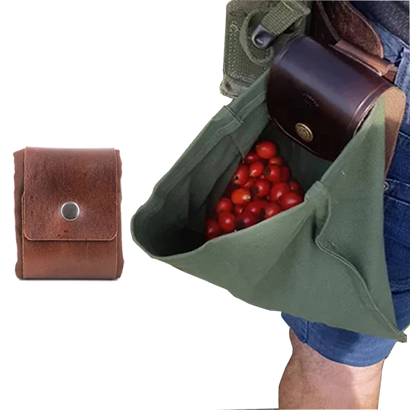 Portable Foldable Waist Pack Outdoor Toolkit Camping Hiking Foraging Bag Fruit Picking Pouch Storage Bags Men Leather Canvas
Portable Foldable Waist Pack Outdoor Toolkit Camping Hiking Foraging Bag Fruit Picking Pouch Storage Bags Men Leather Canvas