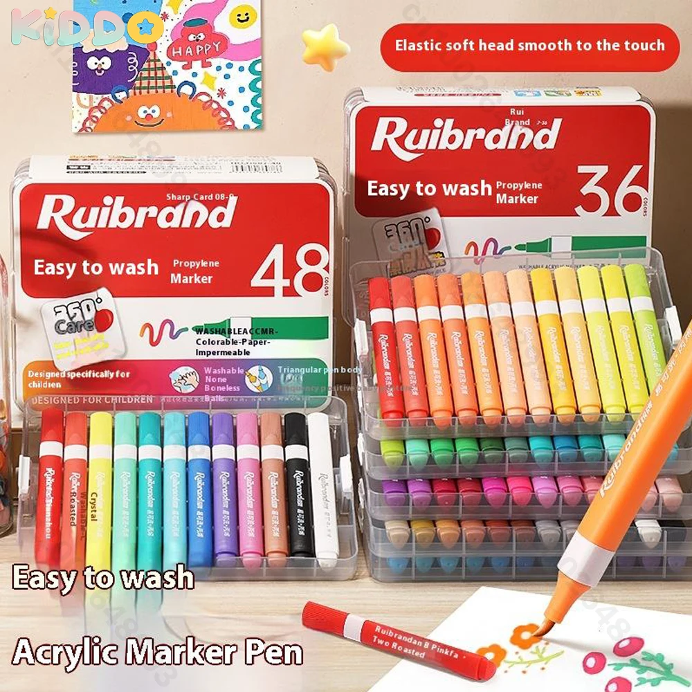 24/36/48/60 Colors Acrylic Paint Marker Set with Multi-layer Box Brush Pens Washable for Kids for Primary Students Station Gift
24/36/48/60 Colors Acrylic Paint Marker Set with Multi-layer Box Brush Pens Washable for Kids for Primary Students Station Gift