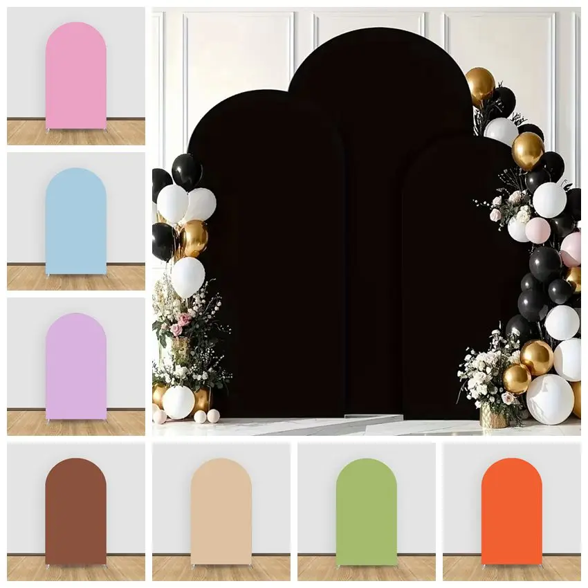 Wedding Arch Backdrop Cover Solid Color Baby Shower Birthday Party Decor Stretchy Spandex Double-Sided Arched Photo Background
Wedding Arch Backdrop Cover Solid Color Baby Shower Birthday Party Decor Stretchy Spandex Double-Sided Arched Photo Background