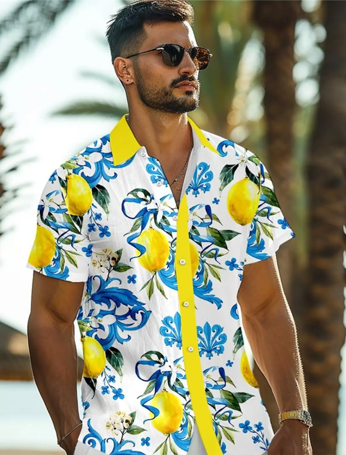 Lemon Tropical Men's Resort Hawaiian 3D Printed Shirt Button Up Short Sleeve Tee Summer Beach Shirt Vacation Daily Wear S TO 5XL
Lemon Tropical Men's Resort Hawaiian 3D Printed Shirt Button Up Short Sleeve Tee Summer Beach Shirt Vacation Daily Wear S TO 5XL