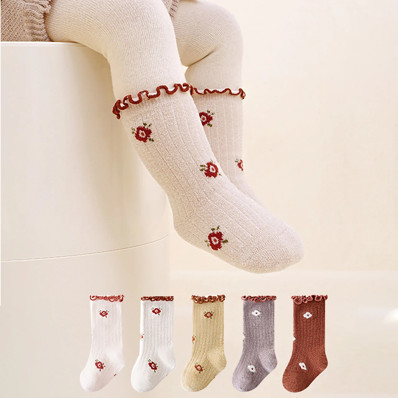 Baby Winter Plush Stockings Loose Mouth Newborn Thermal Footwear Sweet Flower Ruffle Long Socks Kids Girls Thick Warm Calf Sock
Baby Winter Plush Stockings Loose Mouth Newborn Thermal Footwear Sweet Flower Ruffle Long Socks Kids Girls Thick Warm Calf Sock