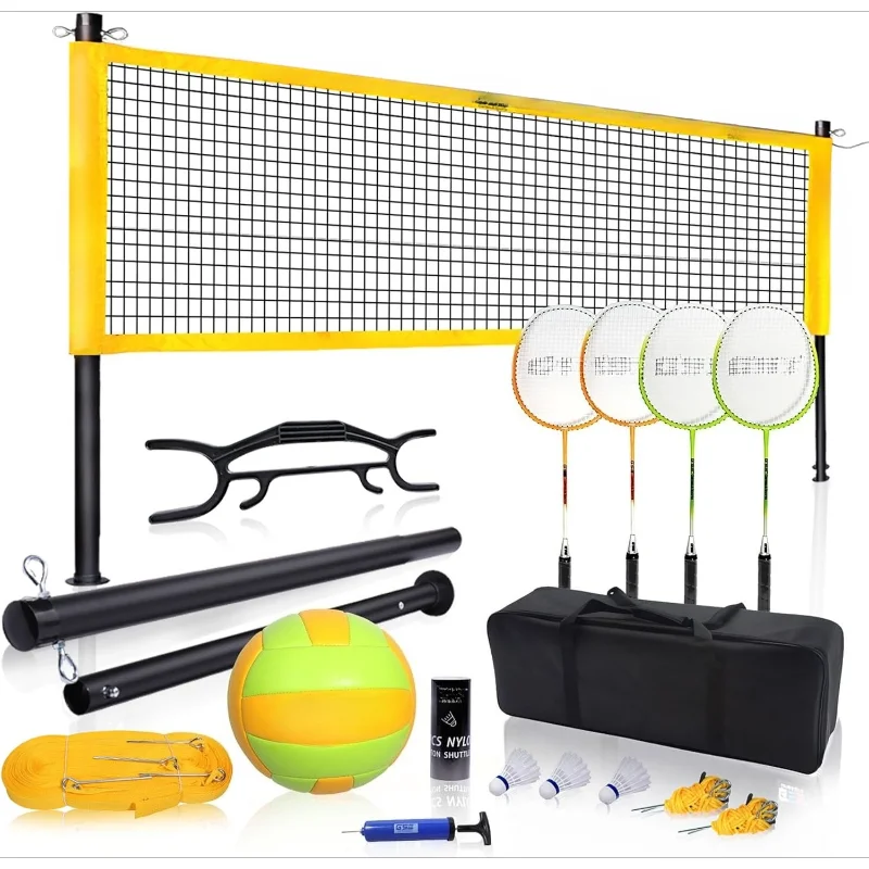 Expert Outdoor Yard Sports Net Game Set for Backyards, Parks, Beach, Lawn. Volleyball Set, Badminton Set OR V
Expert Outdoor Yard Sports Net Game Set for Backyards, Parks, Beach, Lawn. Volleyball Set, Badminton Set OR V