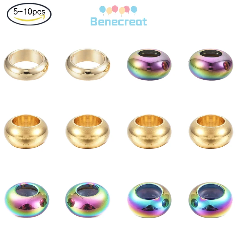 5-10PC 304 Stainless Steel Beads Large Hole Beads Spacer Beads Slider Bead Spacers for Jewelry Making Findings 2-6mm Hole
5-10PC 304 Stainless Steel Beads Large Hole Beads Spacer Beads Slider Bead Spacers for Jewelry Making Findings 2-6mm Hole