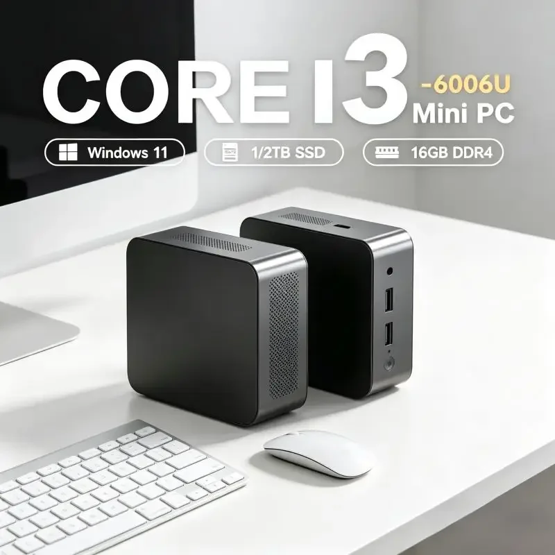 Mini PC Core I3-6006U, Win11,16GB SSD,WiFi6 and 4K, Solid Performance Supports Long-time Basic Home and Office Operations
Mini PC Core I3-6006U, Win11,16GB SSD,WiFi6 and 4K, Solid Performance Supports Long-time Basic Home and Office Operations