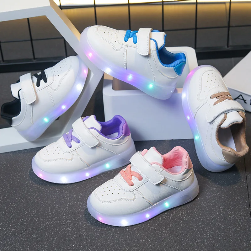 Kids'Casual Shoes Solid Color Led Light PU Leather Fashion Spring Shoes For Children Anti-slip Blue Pink Shoes Size 21-30
Kids'Casual Shoes Solid Color Led Light PU Leather Fashion Spring Shoes For Children Anti-slip Blue Pink Shoes Size 21-30