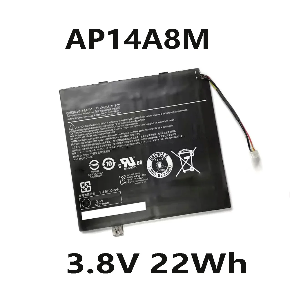 AP14A8M 3,8 V 22Wh Аккумулятор для ноутбука Acer Aspire Switch 10 SW5-011 AP14A4M SW5-012
AP14A8M 3,8 V 22Wh Аккумулятор для ноутбука Acer Aspire Switch 10 SW5-011 AP14A4M SW5-012