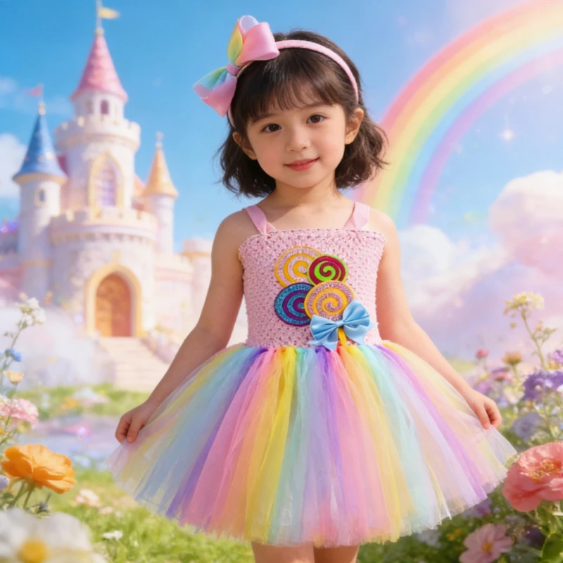 Birthday Party Ballet Tutus for Girls Sweet Candy Lolly Princesss Outfit with Hairbow for Kids Pastel Lollipops Costumes Dresses
Birthday Party Ballet Tutus for Girls Sweet Candy Lolly Princesss Outfit with Hairbow for Kids Pastel Lollipops Costumes Dresses