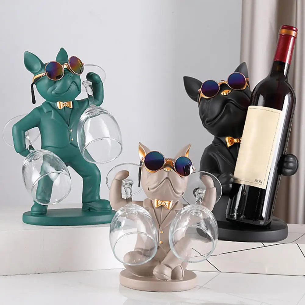 Nordic Style Wine Bottle Rack Non-fading Creative Resin Bulldog Shape Bottle Holder Animal Wine Glass Shelf Wine Rack Holders
Nordic Style Wine Bottle Rack Non-fading Creative Resin Bulldog Shape Bottle Holder Animal Wine Glass Shelf Wine Rack Holders