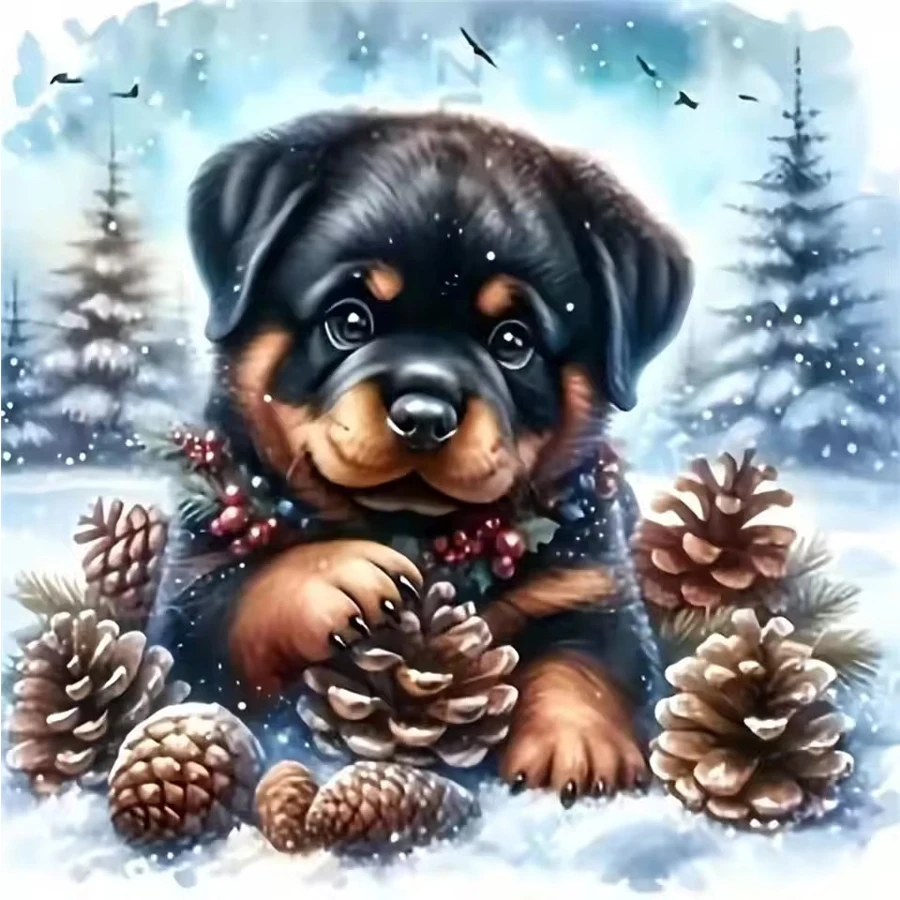 5D DIY Diamond Painting Rottweiler Dog Animal DIY Tree Diamond Mosaic cute puppy Winter landscape handmade gift home Decor art
5D DIY Diamond Painting Rottweiler Dog Animal DIY Tree Diamond Mosaic cute puppy Winter landscape handmade gift home Decor art