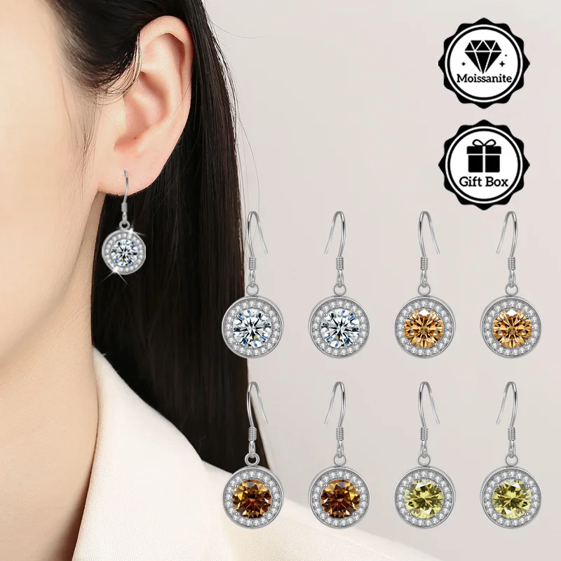 LAMVOICE / moissanite jewelry for women/earrings with S925 sterling silver hook christmas gift for high quality jewelry
LAMVOICE / moissanite jewelry for women/earrings with S925 sterling silver hook christmas gift for high quality jewelry