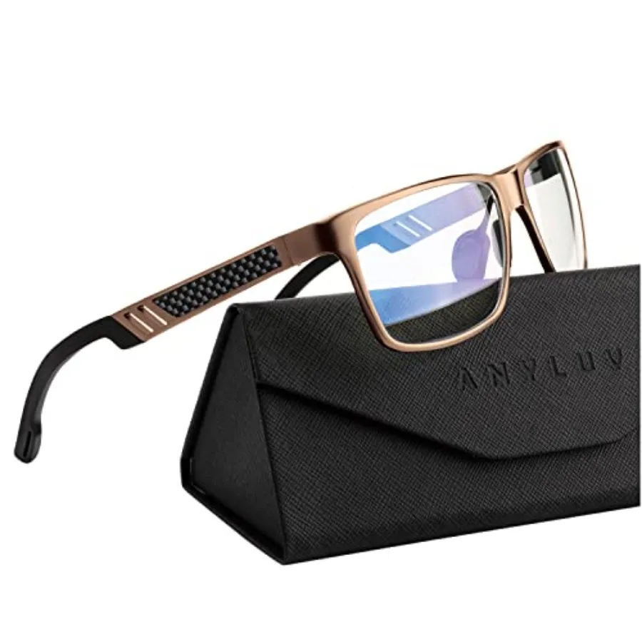 ANYLUV Blue Light Blocking Glasses Men Computer Gaming Glasses Lightweight Al-Mg Metal Anti Eyestrain Eye Protection
ANYLUV Blue Light Blocking Glasses Men Computer Gaming Glasses Lightweight Al-Mg Metal Anti Eyestrain Eye Protection