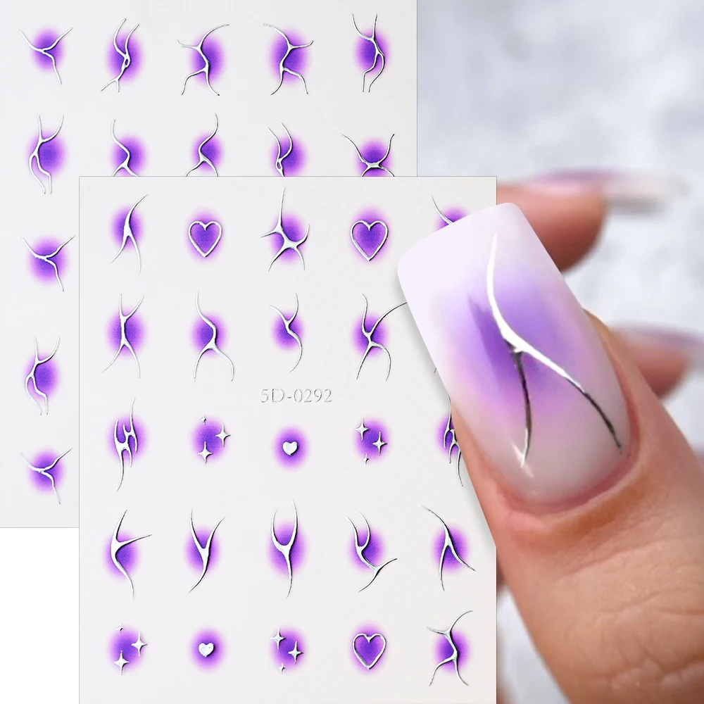1pcs Line Gradient French Nail Art Sticker 5D Pink/Blue/Purple/Green Irregular Blush Silver Lines Ombre Nail Wraps Decal DIY Dec
1pcs Line Gradient French Nail Art Sticker 5D Pink/Blue/Purple/Green Irregular Blush Silver Lines Ombre Nail Wraps Decal DIY Dec