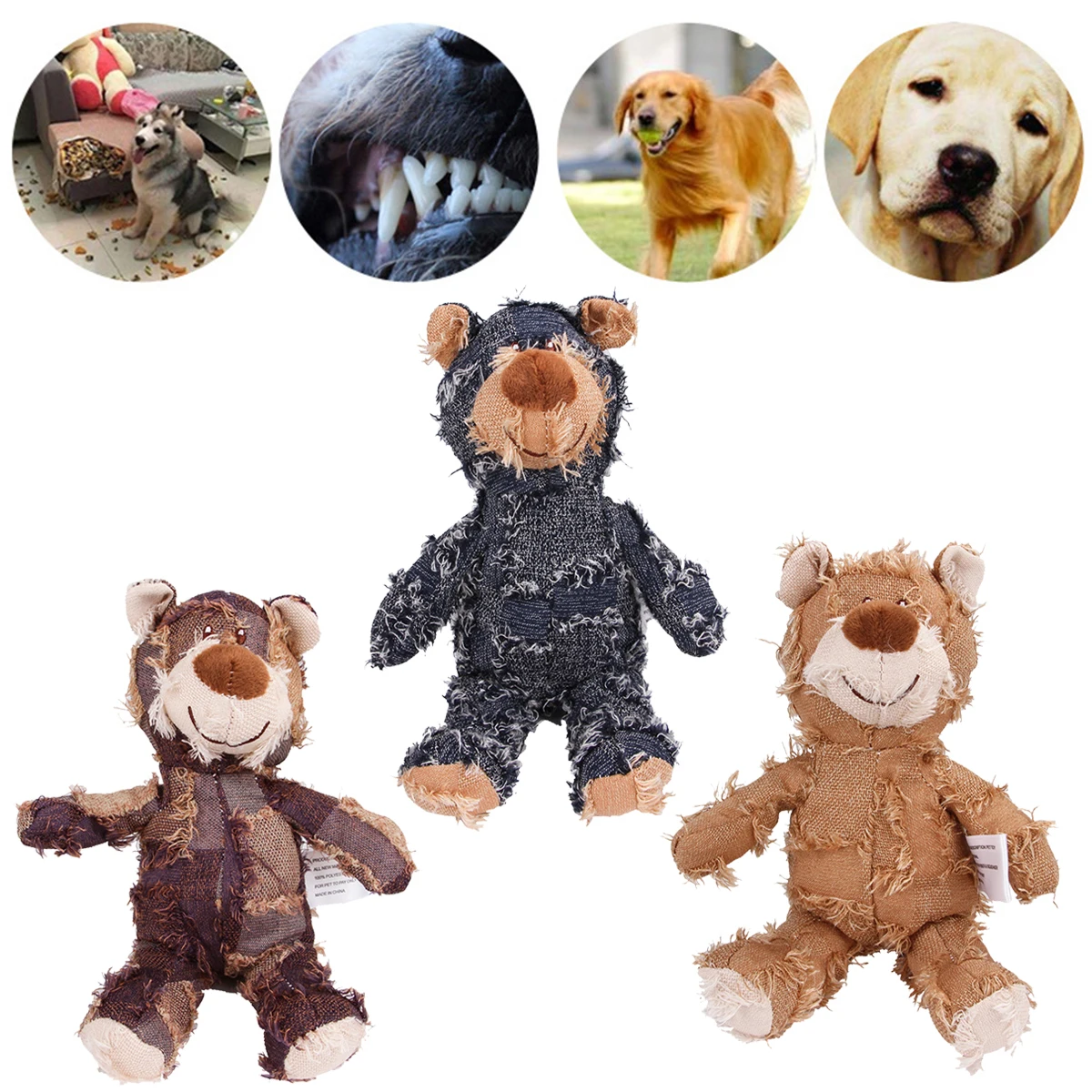 Popular Pet Teddy Bear Soundmaking Toy Plush Interactive Grinding Cleaning Teeth Anti Bite Abreact Plaything Bear Pets Supplies
Popular Pet Teddy Bear Soundmaking Toy Plush Interactive Grinding Cleaning Teeth Anti Bite Abreact Plaything Bear Pets Supplies