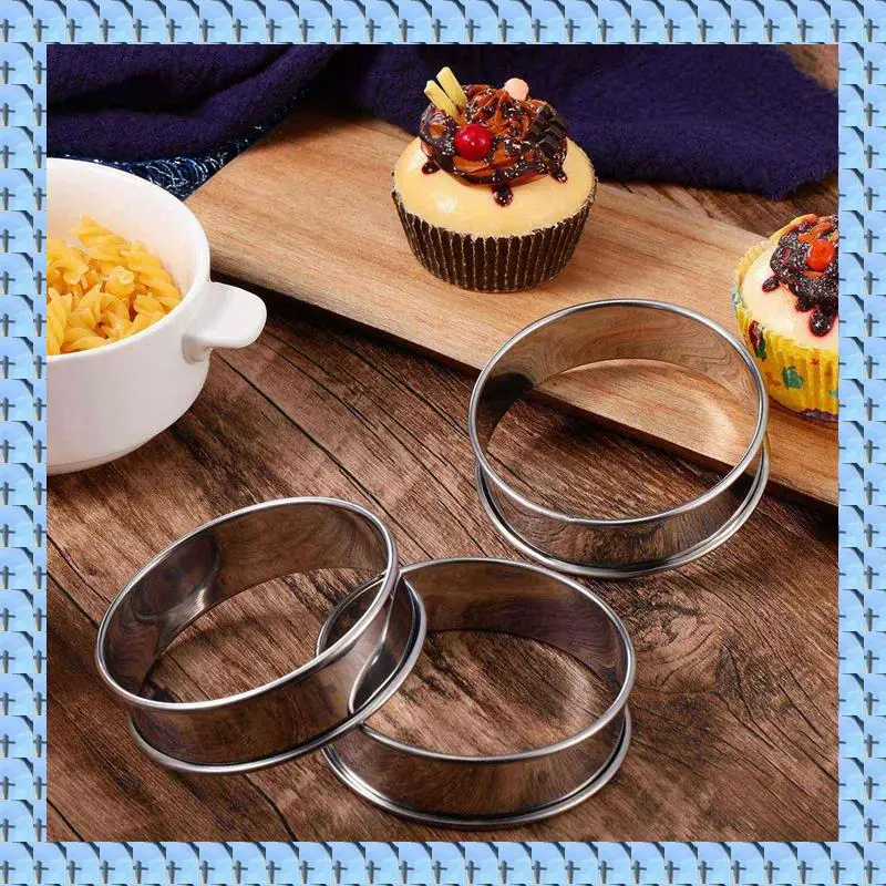 NOCM 48 Pcs 4.1 Inch Muffin Tart Rings Double Tart Ring Stainless Steel Round Ring Mold For Home Cooking Baking Tools
NOCM 48 Pcs 4.1 Inch Muffin Tart Rings Double Tart Ring Stainless Steel Round Ring Mold For Home Cooking Baking Tools