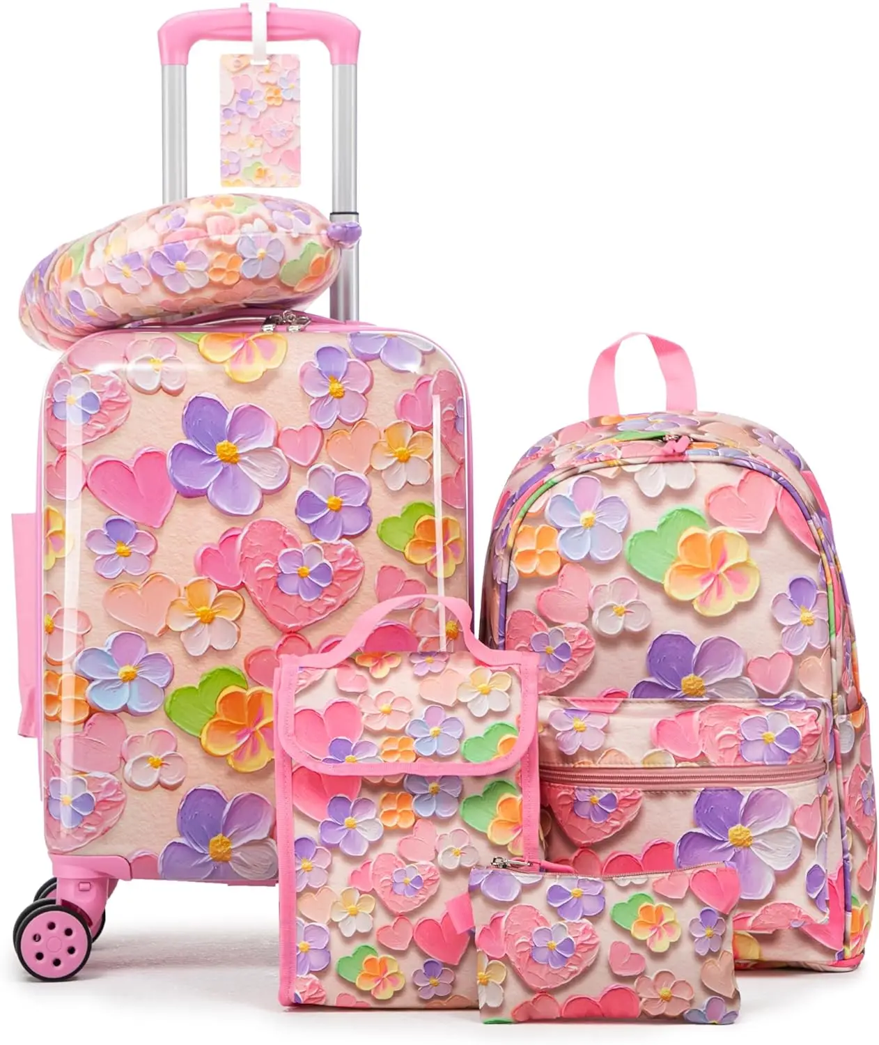 Kids' 6-Piece Hardside Luggage Set with Spinner Wheels, Airline Approved Carry-On for Travel
Kids' 6-Piece Hardside Luggage Set with Spinner Wheels, Airline Approved Carry-On for Travel