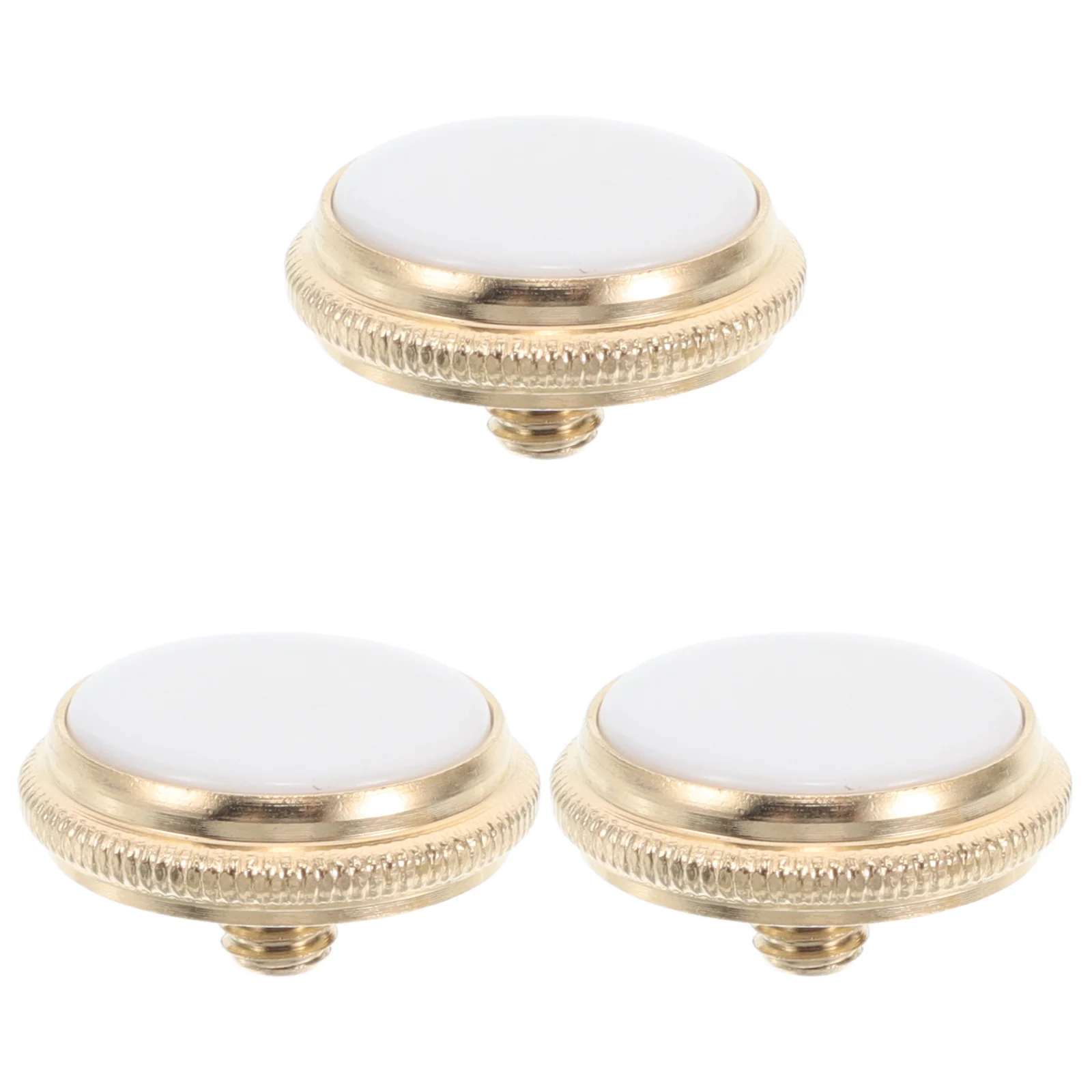 3Pcs Trumpet Finger Buttons Small Instrument Accessories Sturdy Valve Caps Kit with Shell Inlay Protection for