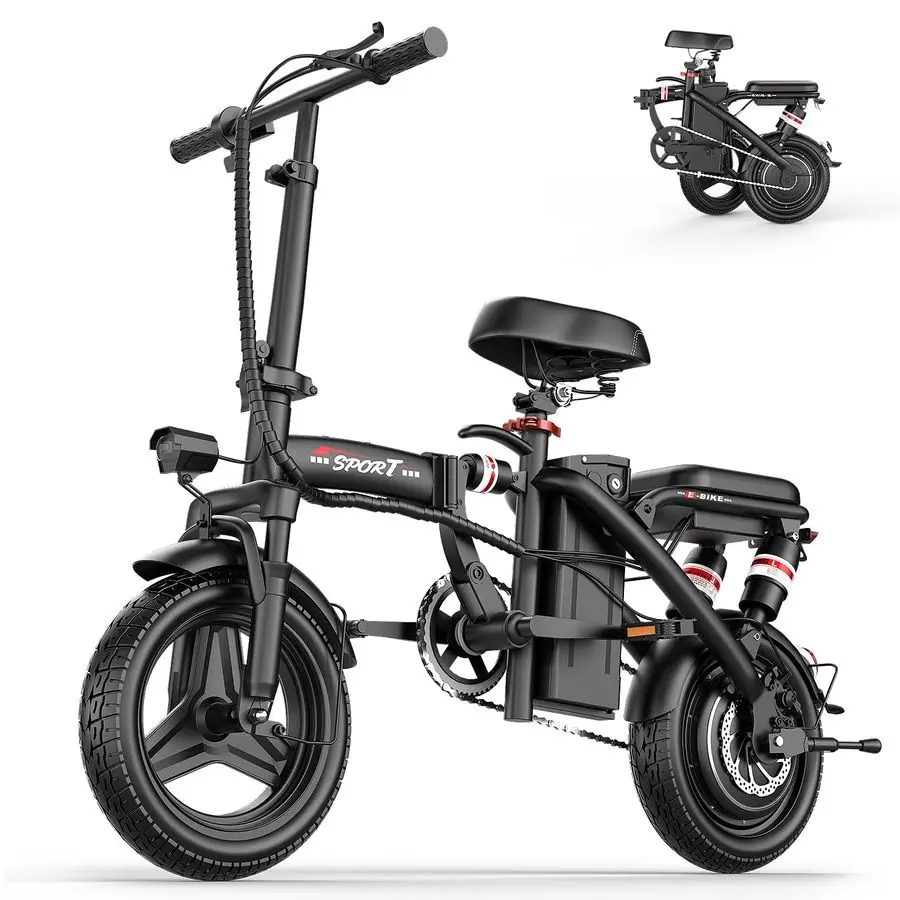 Foldable Electric Bike for Adults Teens, 1200W Peak Motor, Up to 25 MPH, 45 Miles PAS Range, Dual Suspension, 14Tires, 3 Speed
Foldable Electric Bike for Adults Teens, 1200W Peak Motor, Up to 25 MPH, 45 Miles PAS Range, Dual Suspension, 14Tires, 3 Speed