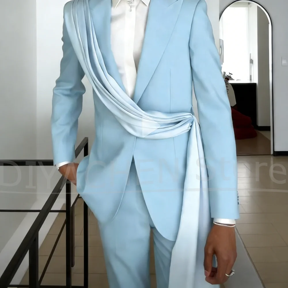 Fashion Men's Suit Peak Lapel Drape Blazer and Pants Slim Daily Casual Outfit Chic Formal Wedding Party Prom Tuxedo 2 Piece
Fashion Men's Suit Peak Lapel Drape Blazer and Pants Slim Daily Casual Outfit Chic Formal Wedding Party Prom Tuxedo 2 Piece