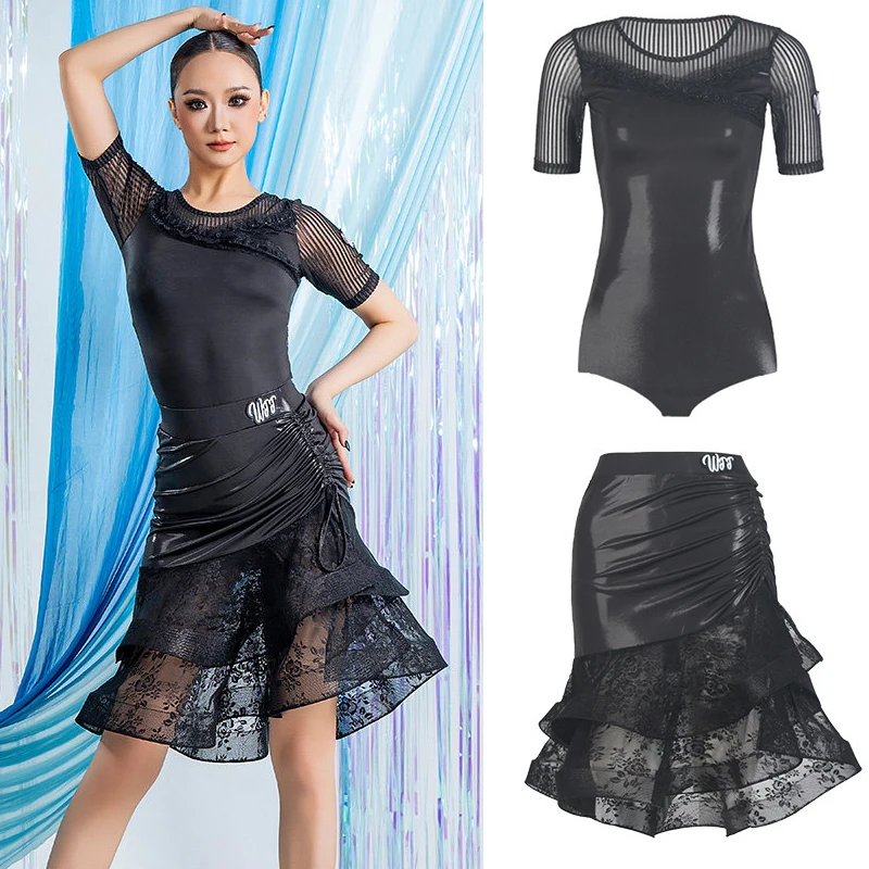 Summer Women Latin Dance Competition Suit Women'S Ballroom Dance Clothing Short Sleeves Latin Bodysuit Lace Skirts SL15706
Summer Women Latin Dance Competition Suit Women'S Ballroom Dance Clothing Short Sleeves Latin Bodysuit Lace Skirts SL15706