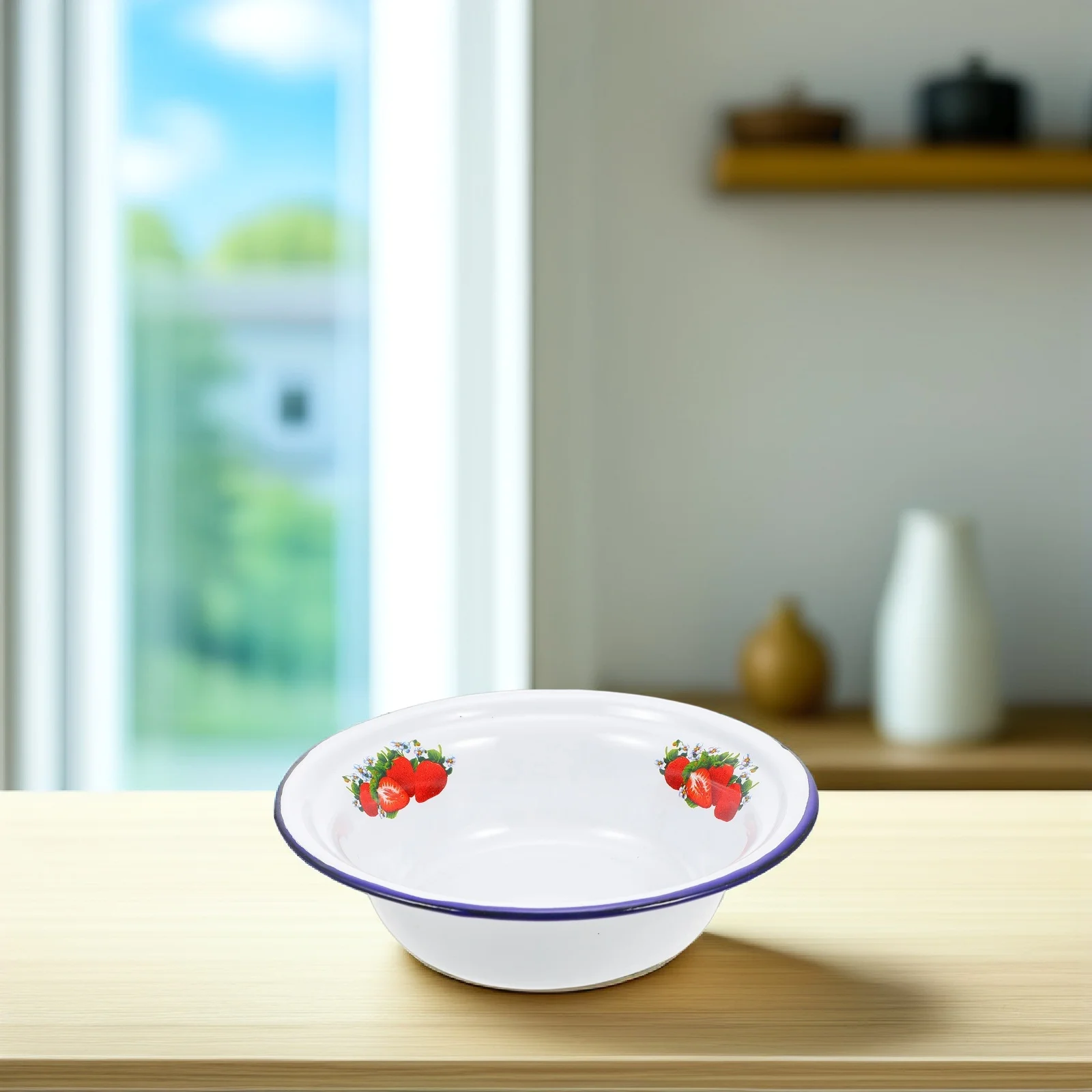 2Pcs Enamel Basin Vintage Deep Bowls Large Capacity Sturdy Iron Material Non Slip Design Food Storage Bowl Kitchenware
2Pcs Enamel Basin Vintage Deep Bowls Large Capacity Sturdy Iron Material Non Slip Design Food Storage Bowl Kitchenware