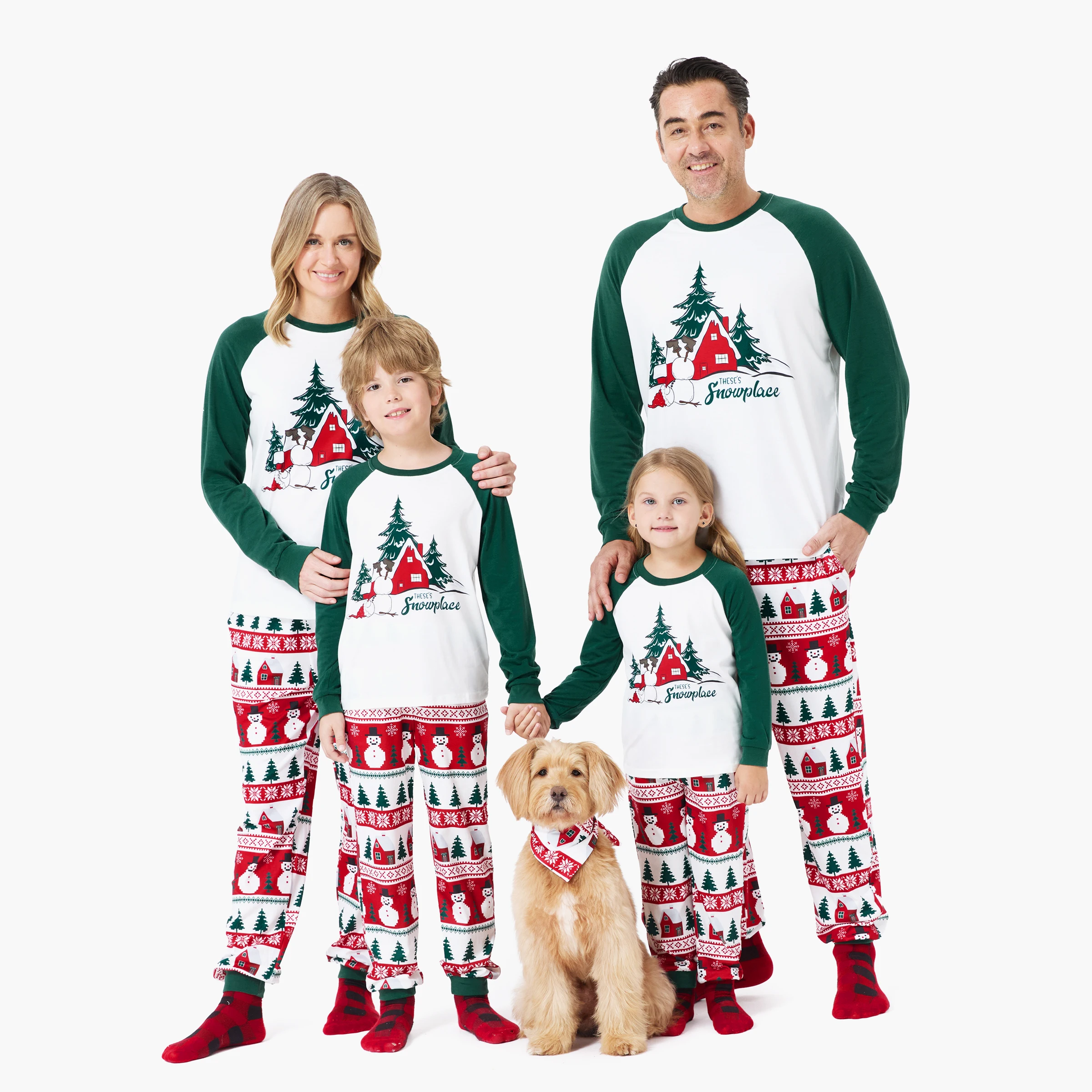 PatPat Christmas Matching Family Pajamas Set Snowman and Christmas Tree Green Print White PJS 
PatPat Christmas Matching Family Pajamas Set Snowman and Christmas Tree Green Print White PJS