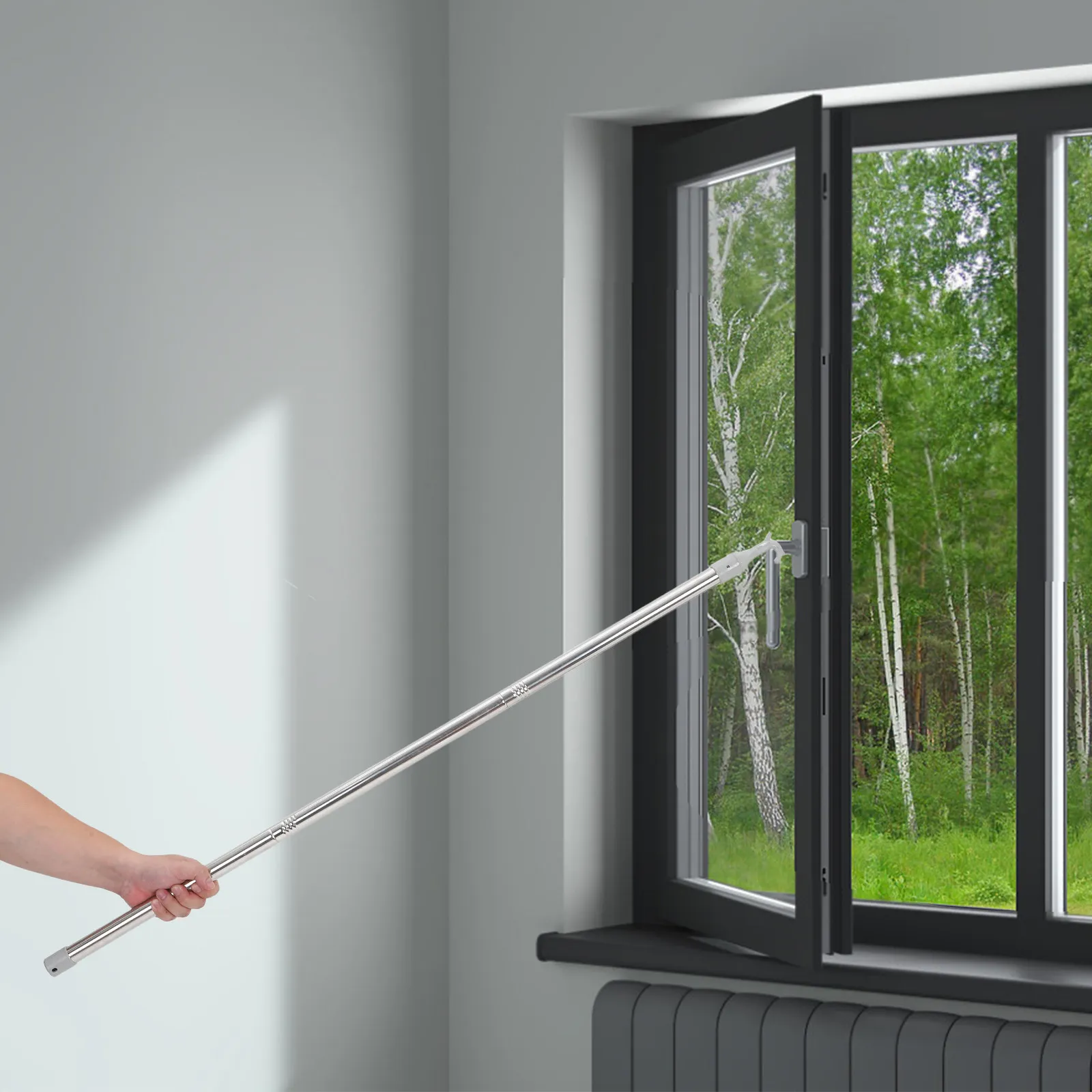 3.2m Stainless Steel Adjustable Blind Opener Pole for High Ceiling Windows Roof Loft Sunroom Transom Skylight Push Pull Shade
3.2m Stainless Steel Adjustable Blind Opener Pole for High Ceiling Windows Roof Loft Sunroom Transom Skylight Push Pull Shade