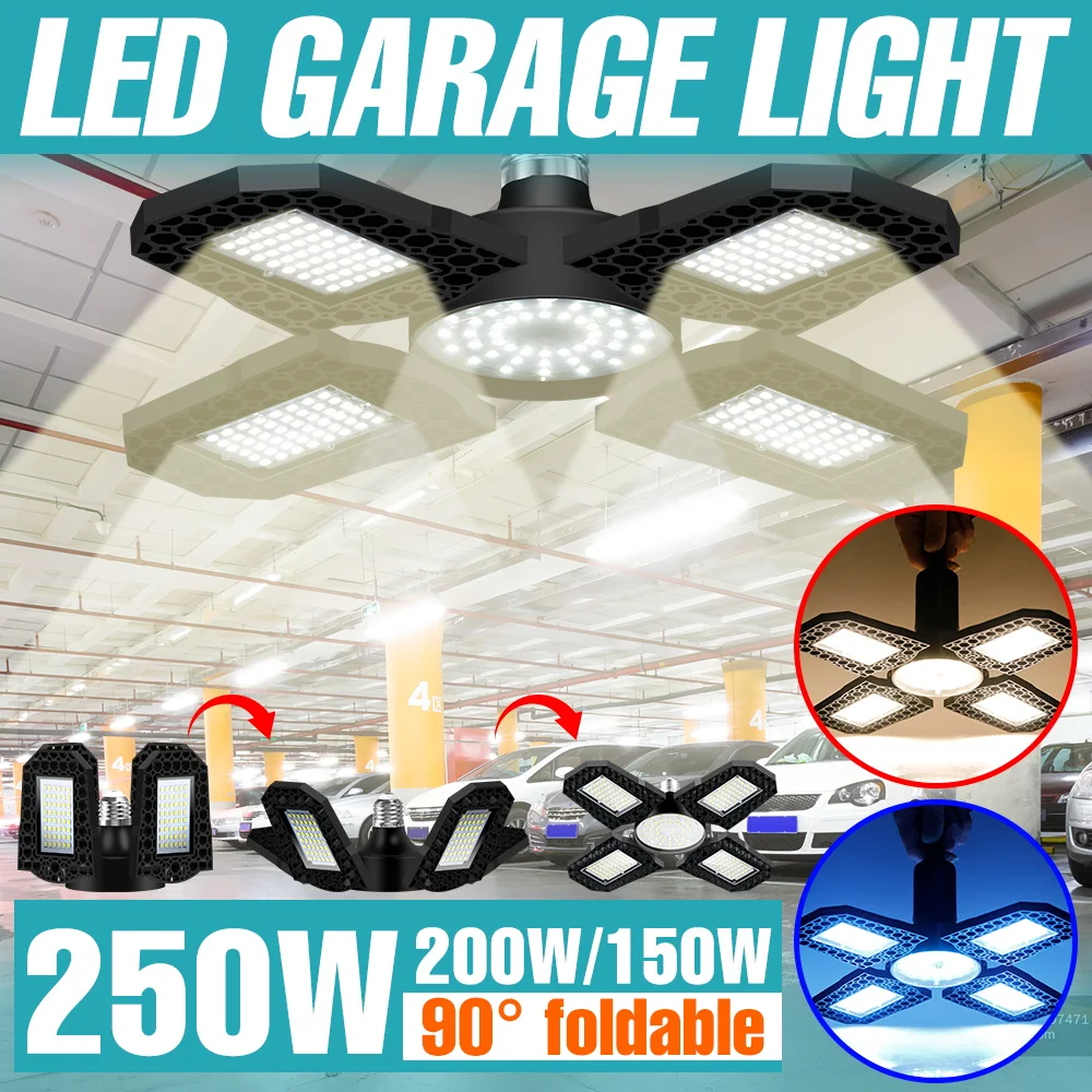 250W LED Workshop Lamp Bulb E27 Foldable Garage Light 220V/110V Spotlight Storehouse Basements Parking Lot Large Area Lighting
250W LED Workshop Lamp Bulb E27 Foldable Garage Light 220V/110V Spotlight Storehouse Basements Parking Lot Large Area Lighting