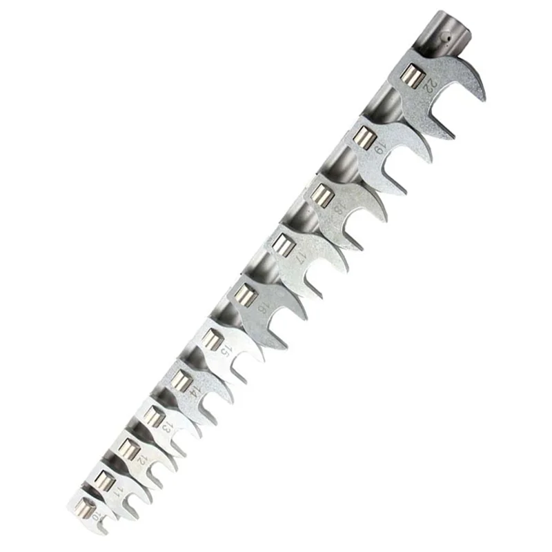 A82I-3/8 Inch Interchangeable Head Horn Open End Wrench Quick Ratchet Wrench L-Type Wrench Dual-Purpose Wrench 11 Pieces
A82I-3/8 Inch Interchangeable Head Horn Open End Wrench Quick Ratchet Wrench L-Type Wrench Dual-Purpose Wrench 11 Pieces