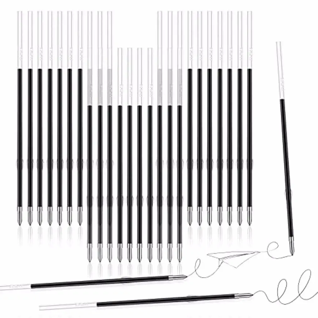 30 Pieces Pen Refills Ballpoint Replacement Black Writing Retractable Pens Filling Cartridge Needle Office School Black
30 Pieces Pen Refills Ballpoint Replacement Black Writing Retractable Pens Filling Cartridge Needle Office School Black