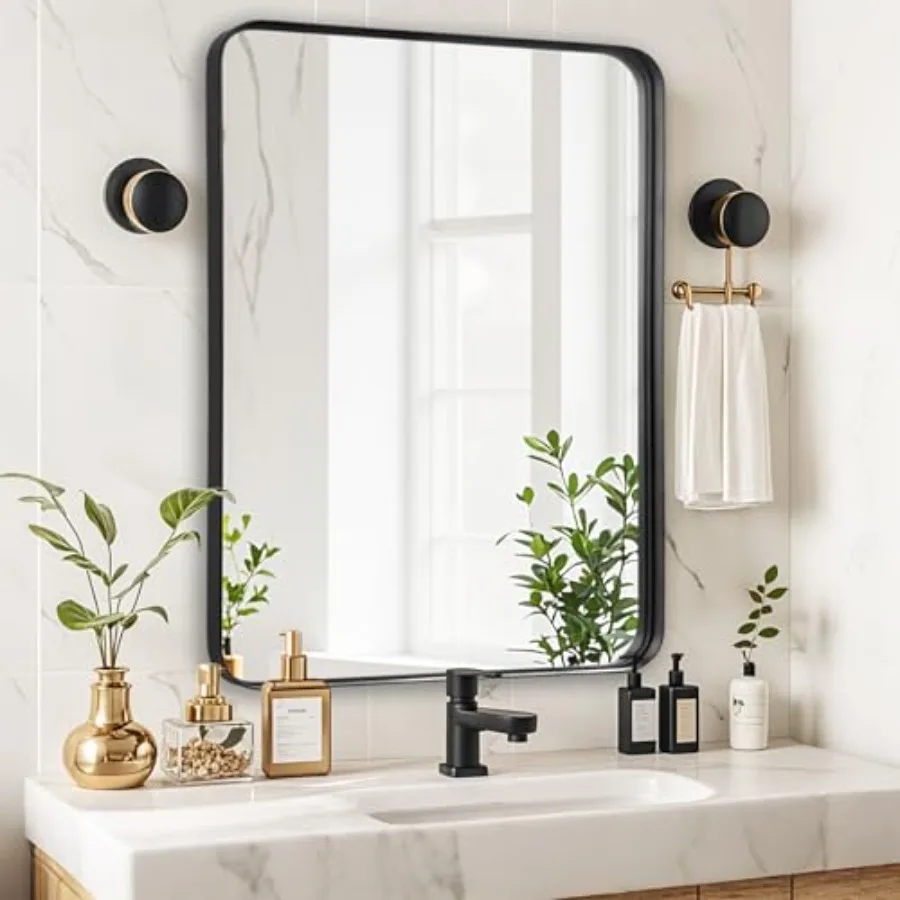 Bathroom Mirror Over Sink - 28x36 Inch Large Framed Mirrors for Wall Rectangular, Frame Rectangle Vanity Big Mirror Wall Mounte
Bathroom Mirror Over Sink - 28x36 Inch Large Framed Mirrors for Wall Rectangular, Frame Rectangle Vanity Big Mirror Wall Mounte