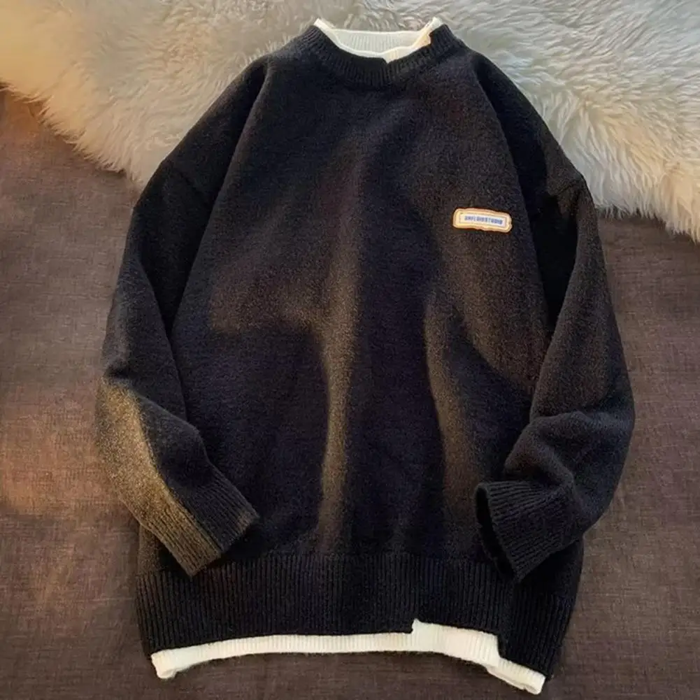 Fake Two-piece Sweater Thick Knitted Men's Fall Winter Sweater with O Neck Long Sleeve Warm Casual Pullover for Men
Fake Two-piece Sweater Thick Knitted Men's Fall Winter Sweater with O Neck Long Sleeve Warm Casual Pullover for Men