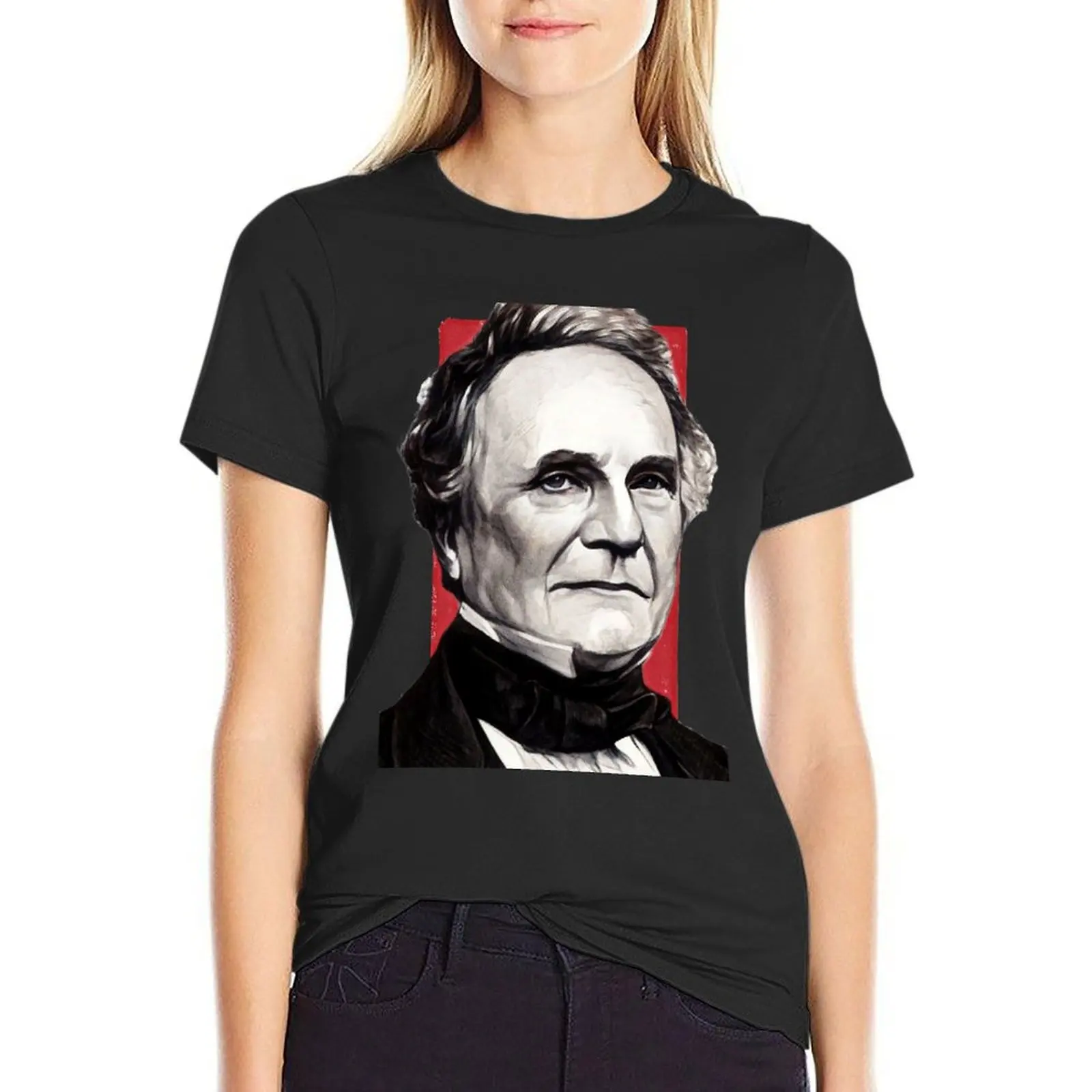 English Polymath Charles Babbage illustration T-Shirt funnys vintage animal print Women clothes
English Polymath Charles Babbage illustration T-Shirt funnys vintage animal print Women clothes