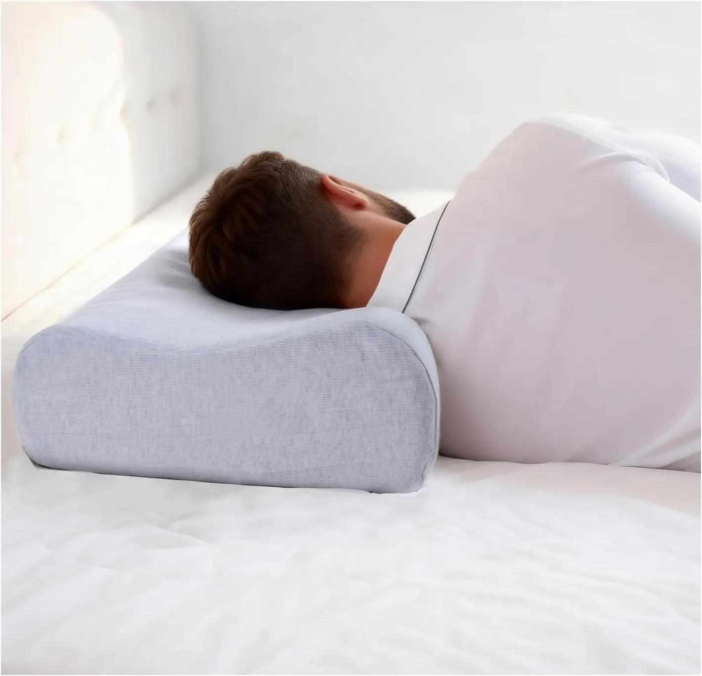 Ergonomic Latex Pillow for Neck Pain Relief, Contoured Support for Side & Back Sleepers, 4.7/5.5 Inches
Ergonomic Latex Pillow for Neck Pain Relief, Contoured Support for Side & Back Sleepers, 4.7/5.5 Inches