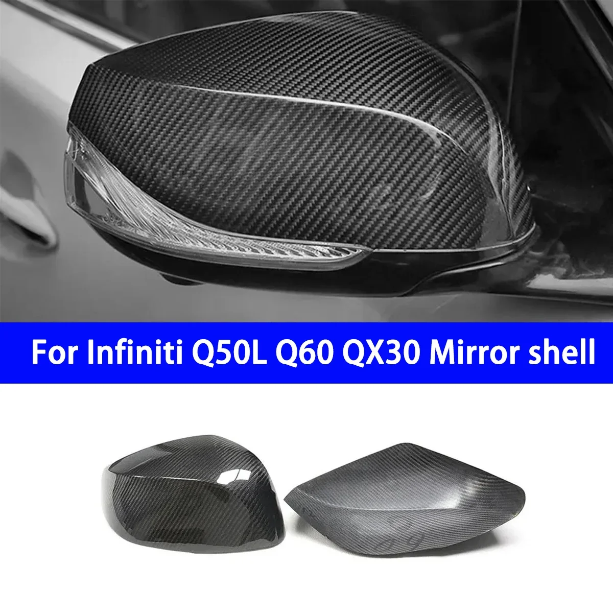 Suitable for Infiniti QX50, QX60 Carbon Fiber Rearview Mirror Housing
Suitable for Infiniti QX50, QX60 Carbon Fiber Rearview Mirror Housing