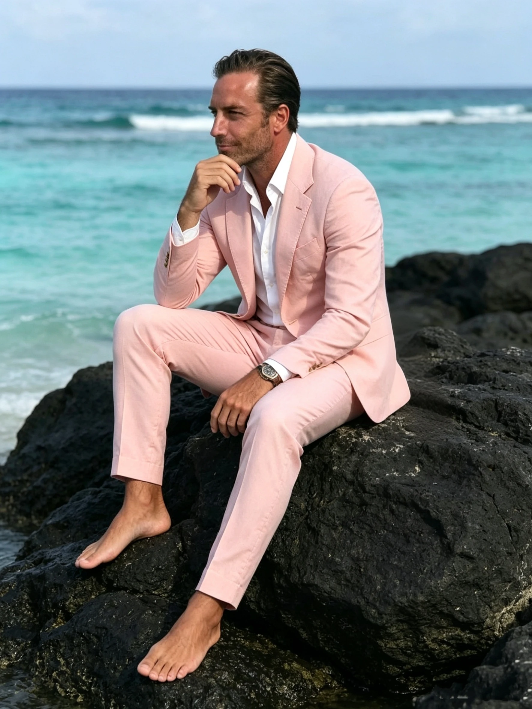 2 Piece Pink Men's Groom Suits Beach Wedding Suit Summer Slim Fit Notch Lapel Jacket Casual Tuxedos For Wedding(Blazer+Pants)
2 Piece Pink Men's Groom Suits Beach Wedding Suit Summer Slim Fit Notch Lapel Jacket Casual Tuxedos For Wedding(Blazer+Pants)