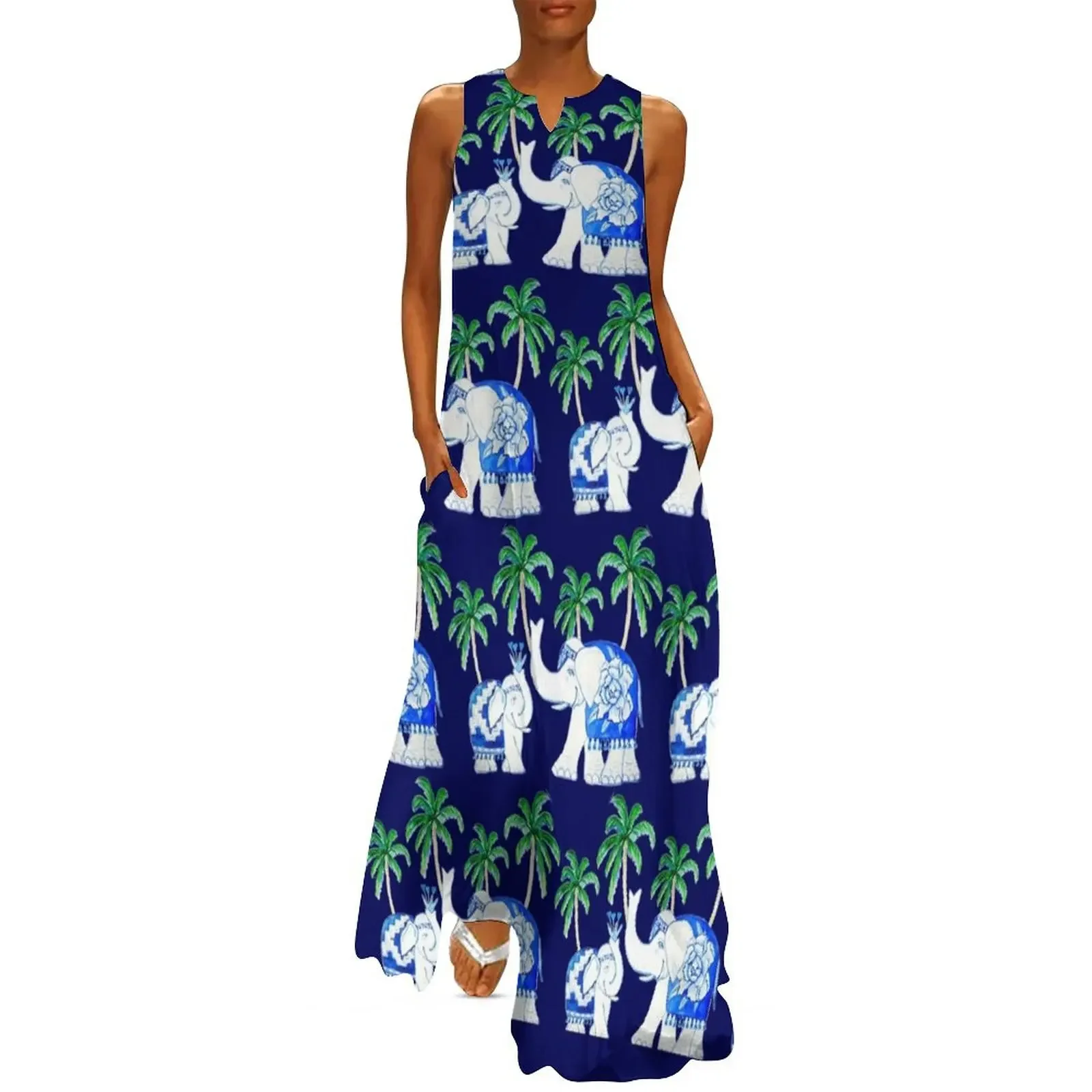 Chinoiserie elephants on classic blue with palm trees Long Dress dresses for women 2025 women's luxury party dress Dress
Chinoiserie elephants on classic blue with palm trees Long Dress dresses for women 2025 women's luxury party dress Dress