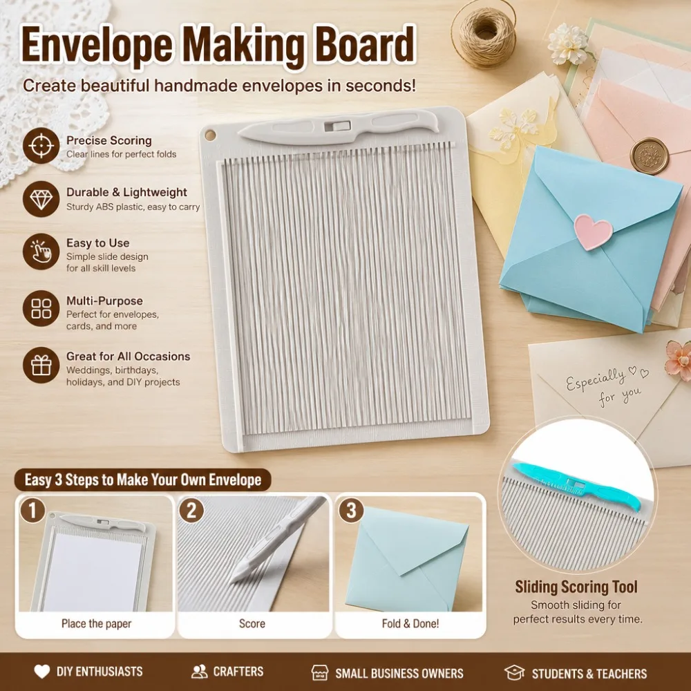 Manual Paper Scoring Board with Cutter Creasing Scratch Board Origami Tool for Scrapbooking Card Making Craft Stationery
Manual Paper Scoring Board with Cutter Creasing Scratch Board Origami Tool for Scrapbooking Card Making Craft Stationery