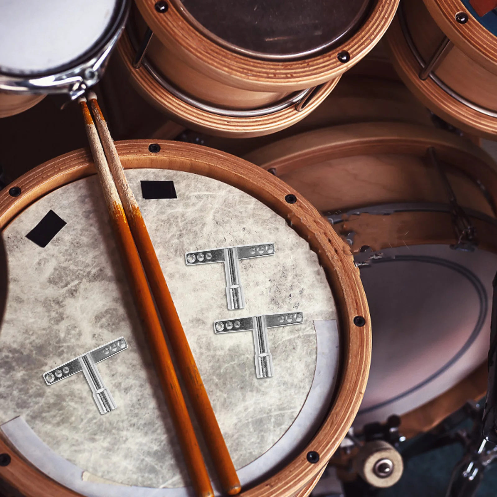 5Pcs Drum Tuning Key T-Shaped Tool Sturdy Wrench Accessory for Percussionists Drummers Fine Craftsmanship Smooth Surface 
5Pcs Drum Tuning Key T-Shaped Tool Sturdy Wrench Accessory for Percussionists Drummers Fine Craftsmanship Smooth Surface