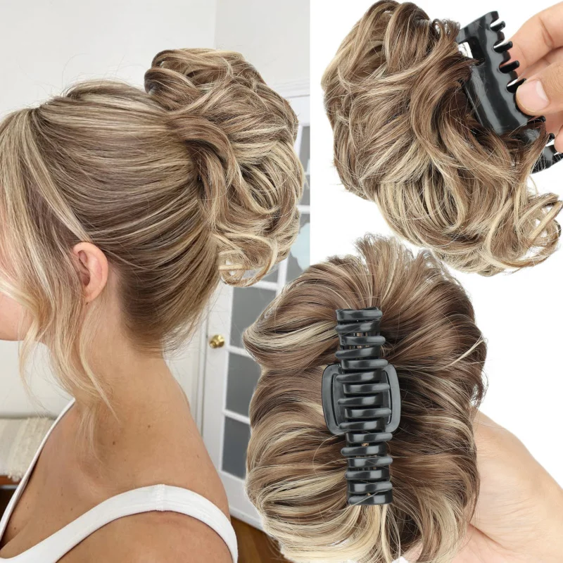 Large-sized European and American style bun clip, curly ring, hair styling tool
Large-sized European and American style bun clip, curly ring, hair styling tool