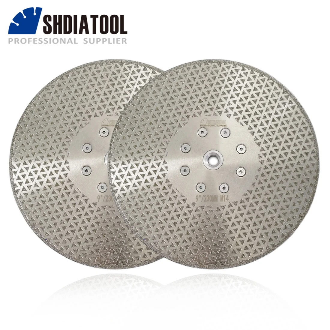 SHDIATOOL 2 шт. 7 "/180 мм M14 фланец алмазный отрезной диск с электролитическим покрытием и шлифовальные диски Мрамор Гранит пил камень, Алмаз колеса
SHDIATOOL 2 шт. 7 "/180 мм M14 фланец алмазный отрезной диск с электролитическим покрытием и шлифовальные диски Мрамор Гранит пил камень, Алмаз колеса
