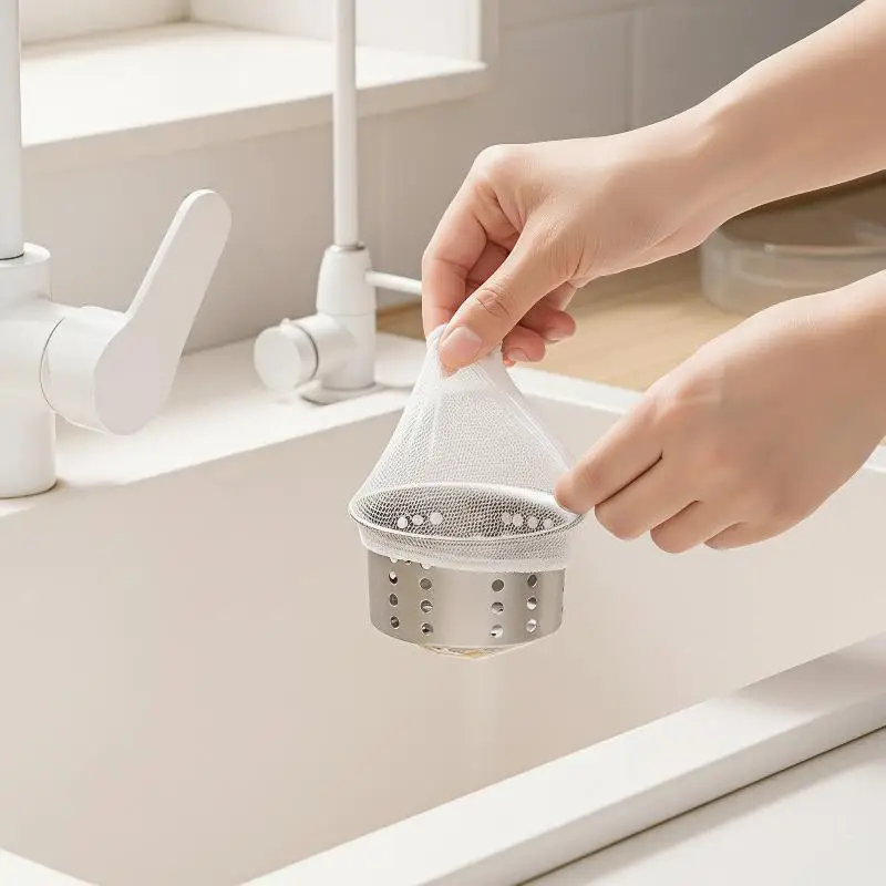 100 Pack Disposable Kitchen Sink Drain Garbage Filter Mesh Food Residue Strainer Bags Sewer Anti Blocking for Home Kitchen
100 Pack Disposable Kitchen Sink Drain Garbage Filter Mesh Food Residue Strainer Bags Sewer Anti Blocking for Home Kitchen