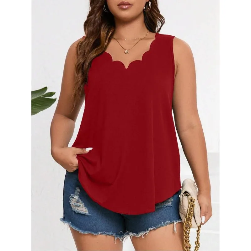 Plus Size Women Basic Solid Color V Neck Sleeveless Tank Top Summer Casual Blouse Female Vest Tops
Plus Size Women Basic Solid Color V Neck Sleeveless Tank Top Summer Casual Blouse Female Vest Tops
