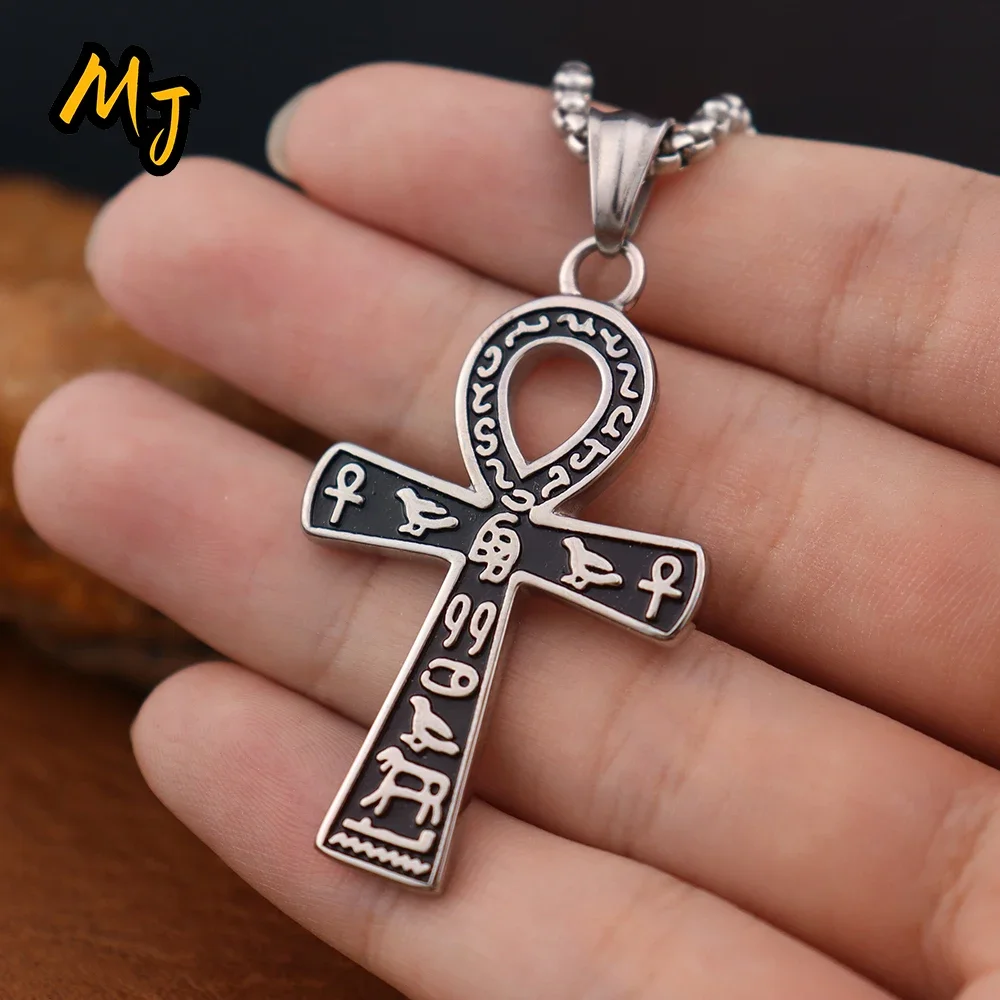 Vintage Ancient Egyptian Cross Necklace For Men Women 316L Stainless Steel Biker Ankh Amulet Pendant Jewelry Gift Dropshipping
Vintage Ancient Egyptian Cross Necklace For Men Women 316L Stainless Steel Biker Ankh Amulet Pendant Jewelry Gift Dropshipping