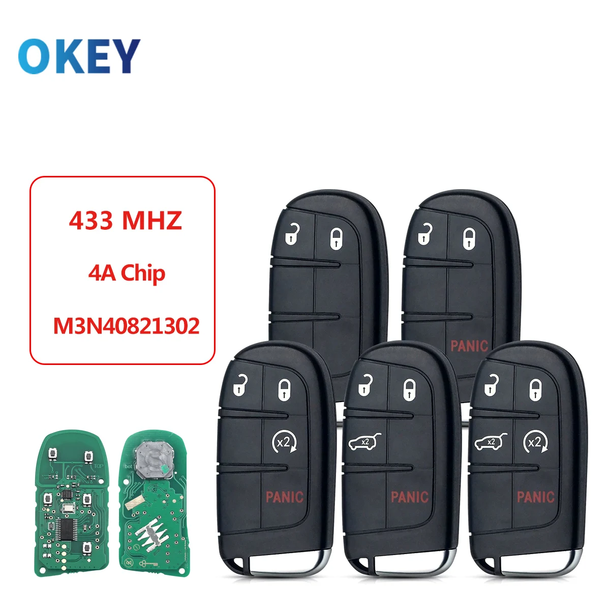 Дистанционный умный Автомобильный ключ Okey M3N40821302 Fob 433 МГц 4A чип для Jeep Grand Cherokee 2013 2014 2015 2016 2017 2018 2/3/4/5 кнопка
Дистанционный умный Автомобильный ключ Okey M3N40821302 Fob 433 МГц 4A чип для Jeep Grand Cherokee 2013 2014 2015 2016 2017 2018 2/3/4/5 кнопка
