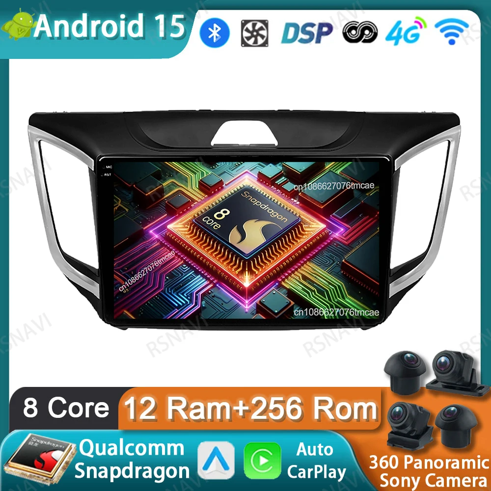 Car Radio Android 15 For Hyundai Creta Ix25 2015-2019 Wireless Carplay Auto 5G WIFI Multimedia Head Unit 4G LTE DSP Stereo BT
Car Radio Android 15 For Hyundai Creta Ix25 2015-2019 Wireless Carplay Auto 5G WIFI Multimedia Head Unit 4G LTE DSP Stereo BT