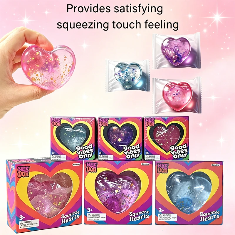 NeeDoh Squeeze Hearts Sensory Therapy Toy Translucent Glitter Knead Release the Mood Autism ADHD Focus Toy Desk Accessory Gift
NeeDoh Squeeze Hearts Sensory Therapy Toy Translucent Glitter Knead Release the Mood Autism ADHD Focus Toy Desk Accessory Gift