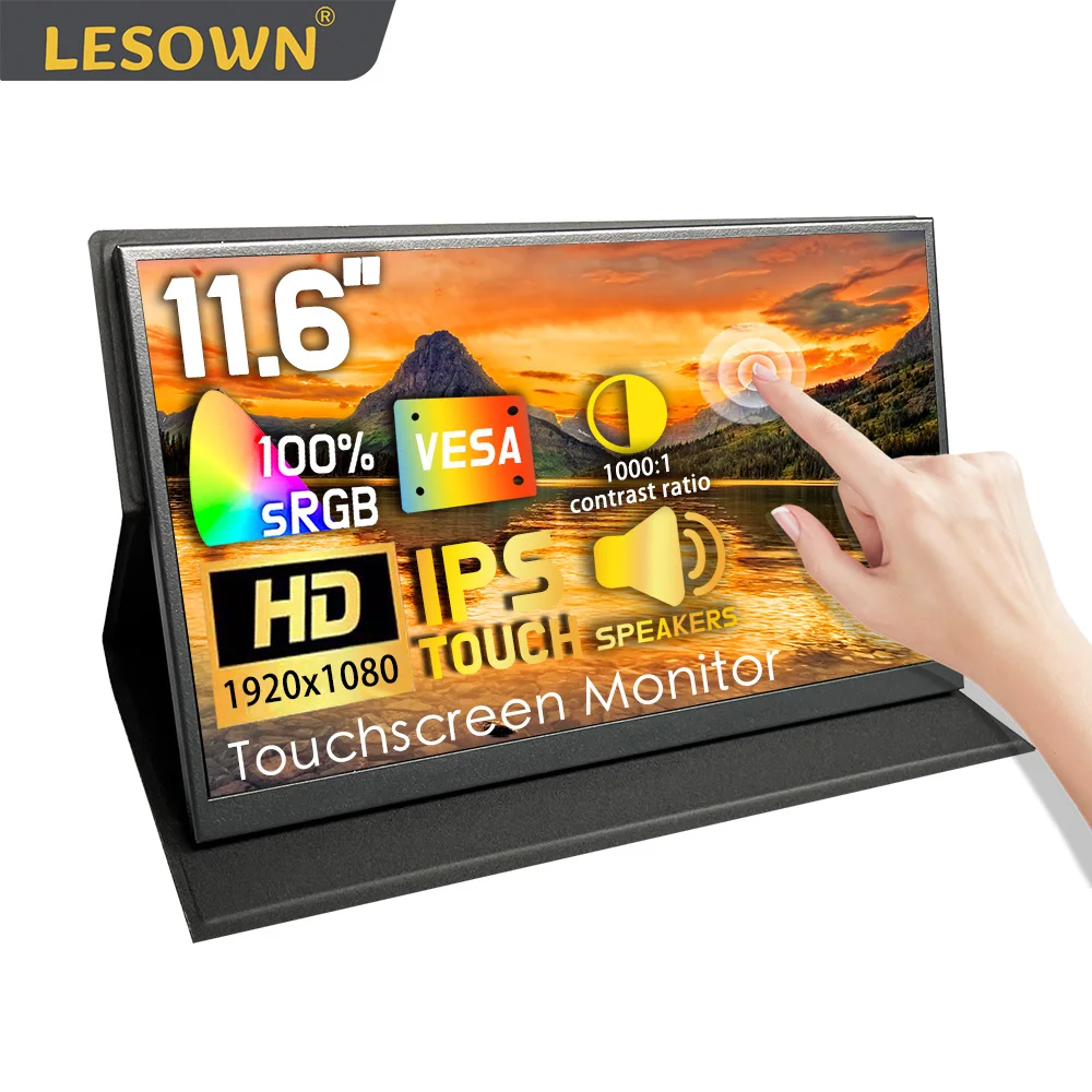 LESOWN компактный 11,6-дюймовый дополнительный монитор 1920x1080 IPS сенсорный экран камера видеополевой монитор для ноутбука Windows
LESOWN компактный 11,6-дюймовый дополнительный монитор 1920x1080 IPS сенсорный экран камера видеополевой монитор для ноутбука Windows