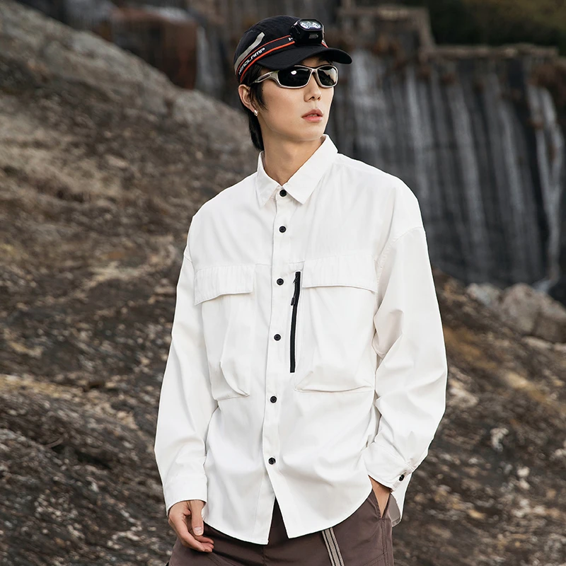 Men Outdoor Big Pocket Loose Casual Long Sleeve Track Techwear Cargo Shirts Women Streetwear Fashion Oversize Shirts Blouses
Men Outdoor Big Pocket Loose Casual Long Sleeve Track Techwear Cargo Shirts Women Streetwear Fashion Oversize Shirts Blouses