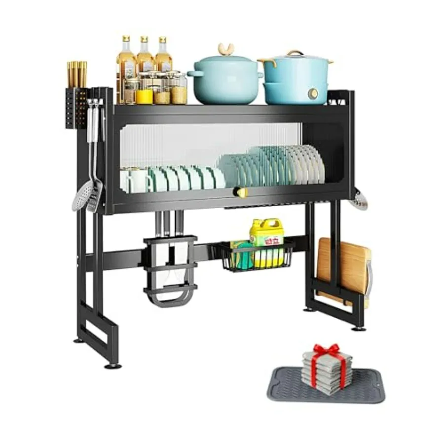 Over The Sink Dish Drying Rack with Cover 2-Tier Large Dish Drainer Racks for Kitchen Counter Space Saving Sink Storage Organiz
Over The Sink Dish Drying Rack with Cover 2-Tier Large Dish Drainer Racks for Kitchen Counter Space Saving Sink Storage Organiz